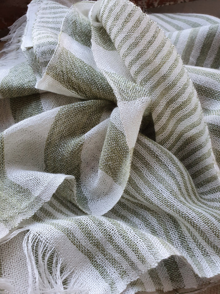 Olive green and cream