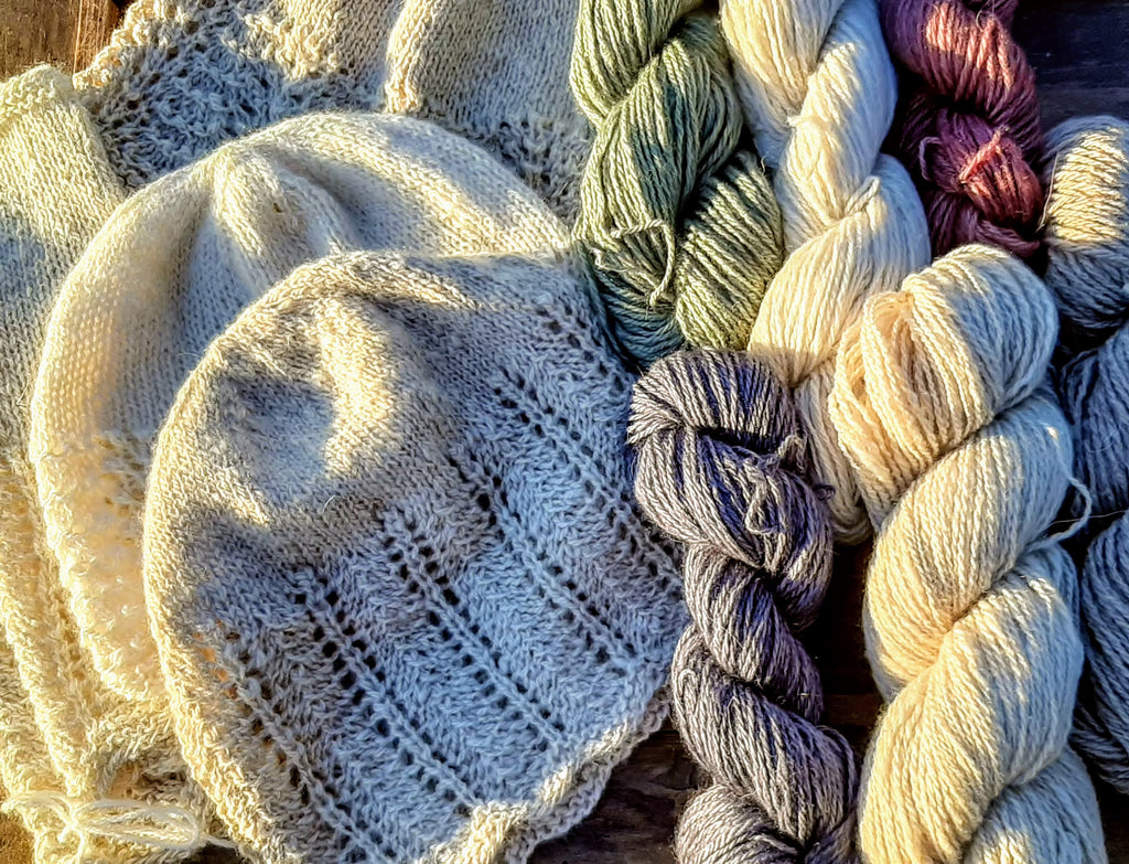 HAND-KNITTED HATS, TWO-PLY LACE WEIGHT