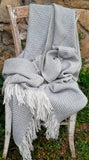 HAND-WOVEN THROW, ONE IF A KIND, 4 ply Merinos & Kid Mohair